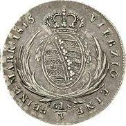 Reverso 1/3 tálero 1815 I.G.S. - valor de la moneda de plata - Sajonia, Federico Augusto I