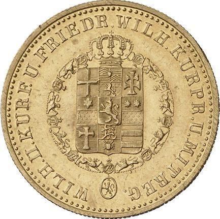 Awers monety - 10 talarów 1838 - cena złotej monety - Hesja-Kassel, Wilhelm II