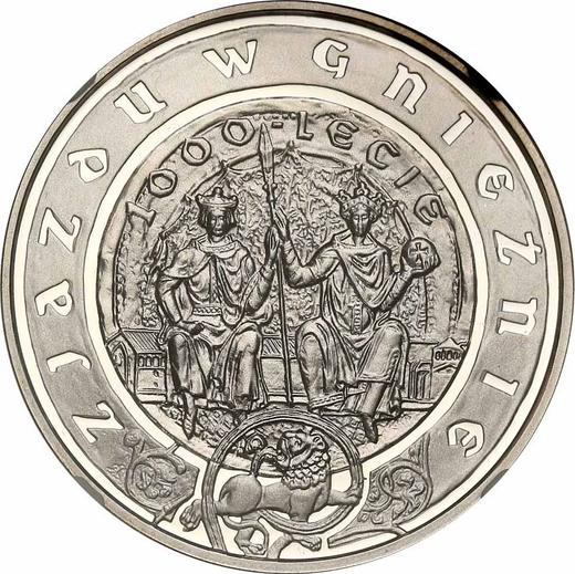 Reverse 10 Zlotych 2000 MW RK "The 1000th anniversary of the convention in Gniezno" - Silver Coin Value - Poland, III Republic after denomination