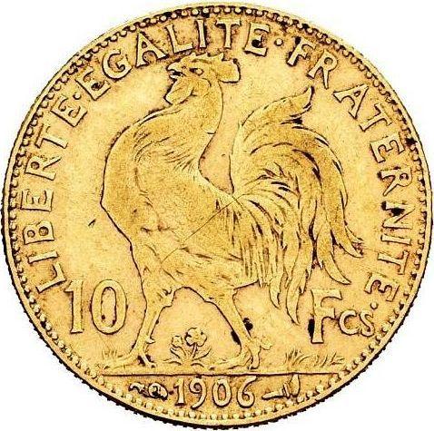 Reverse 10 Francs 1906 "Type 1899-1914" Paris - France, Third Republic