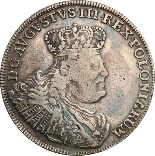 Аверс монеты - Талер 1756 года EDC "Коронный" - цена серебряной монеты - Польша, Август III
