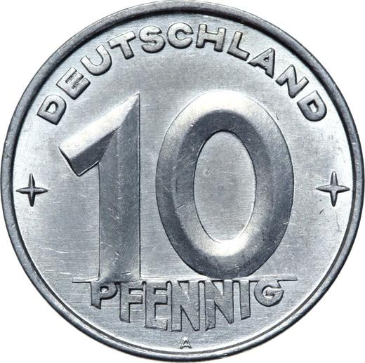 Аверс монеты - 10 пфеннигов 1952 года A - цена  монеты - Германия, ГДР