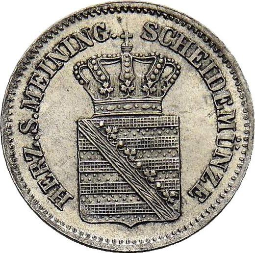 Anverso 1 kreutzer 1866 - valor de la moneda de plata - Sajonia-Meiningen, Bernardo II