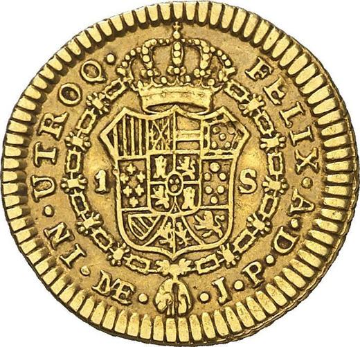 Reverso 1 escudo 1816 JP - valor de la moneda de oro - Perú, Fernando VII