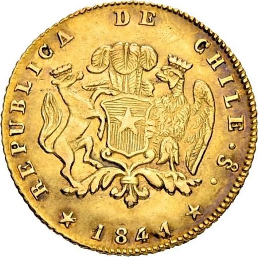 Anverso 2 escudos 1841 So IJ - valor de la moneda de oro - Chile, República
