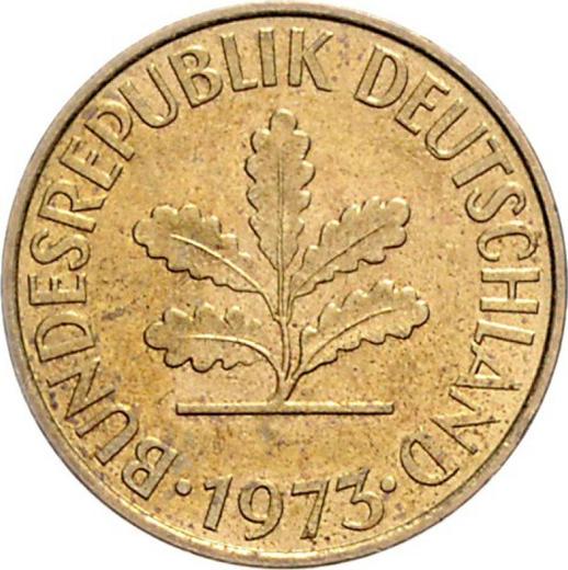 Аверс монеты - 10 пфеннигов 1950-2001 года Односторонний оттиск - цена  монеты - Германия, ФРГ