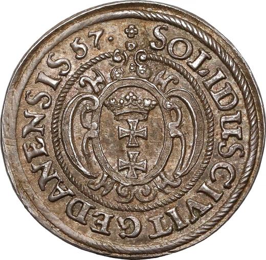 Rewers monety - PRÓBA Szeląg 1657 "Gdańsk" - cena srebrnej monety - Polska, Jan II Kazimierz