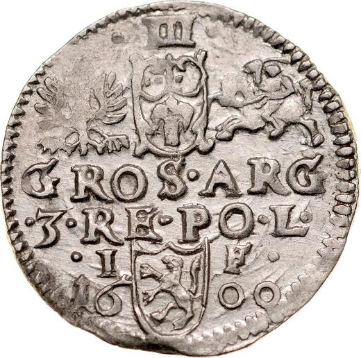 Rewers monety - Trojak 1600 IF "Mennica lubelska" - cena srebrnej monety - Polska, Zygmunt III