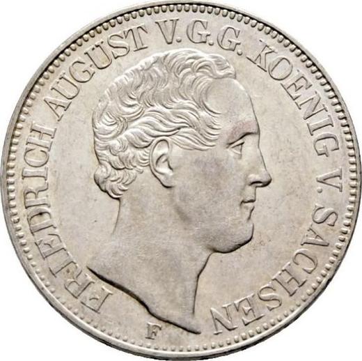 Obverse Thaler 1846 F - Silver Coin Value - Saxony-Albertine, Frederick Augustus II