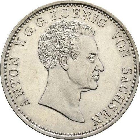 Аверс монеты - Талер 1827 года S - цена серебряной монеты - Саксония-Альбертина, Антон