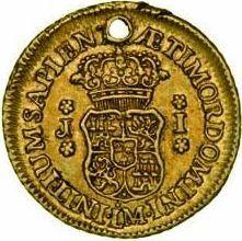 Reverse 1 Escudo 1753 LM J - Gold Coin Value - Peru, Ferdinand VI