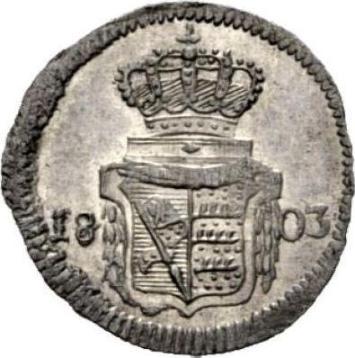 Реверс монеты - 1 крейцер 1803 года - цена серебряной монеты - Вюртемберг, Фридрих I Вильгельм