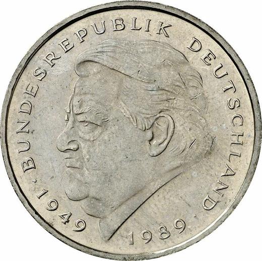 Obverse 2 Mark 1994 A "Franz Josef Strauss" -  Coin Value - Germany, FRG