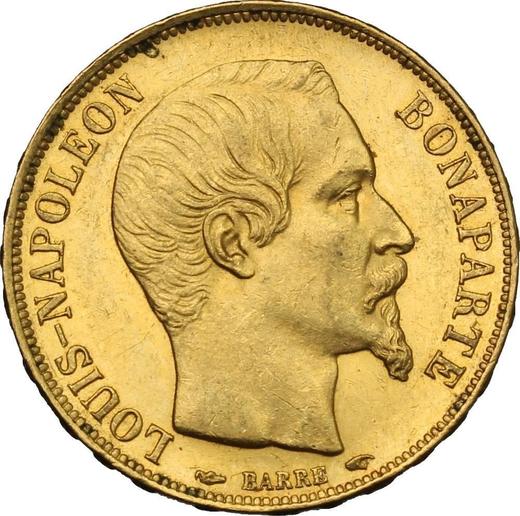 Obverse 20 Francs 1852 A Paris - France, Napoleon III