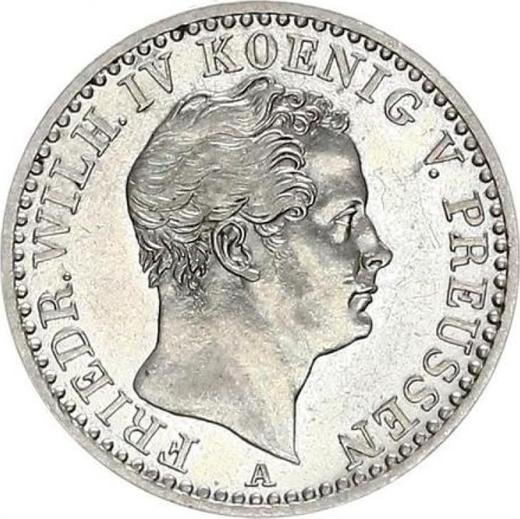 Аверс монеты - 1/6 талера 1844 года A - цена серебряной монеты - Пруссия, Фридрих Вильгельм IV