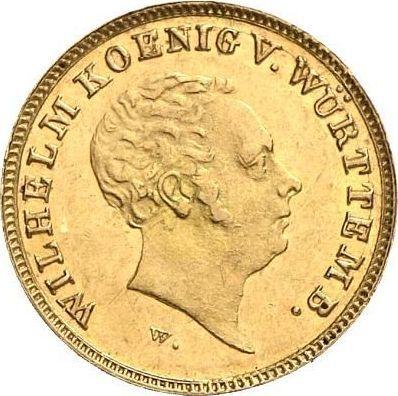 Аверс монеты - 5 гульденов 1835 года W - цена золотой монеты - Вюртемберг, Вильгельм I