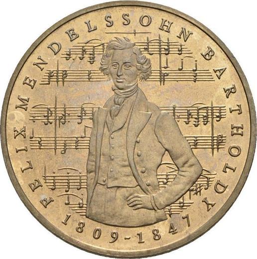 Аверс монеты - 5 марок 1984 года J "Мендельсон" - цена  монеты - Германия, ФРГ