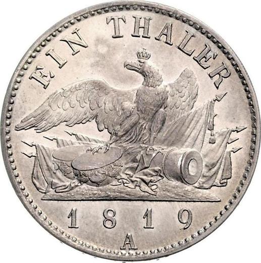 Rewers monety - Talar 1819 A - cena srebrnej monety - Prusy, Fryderyk Wilhelm III
