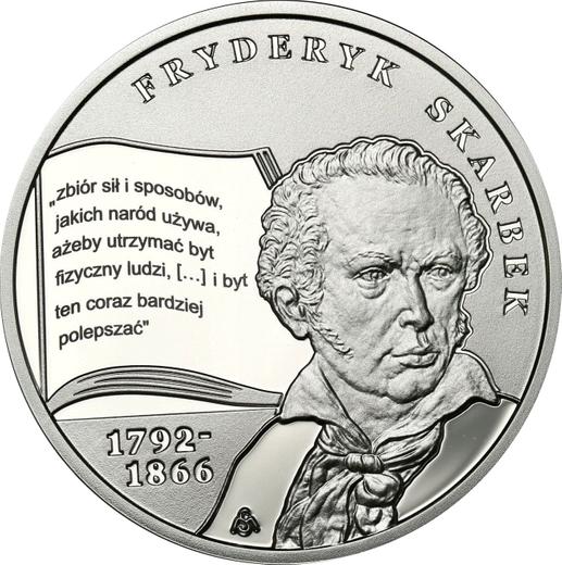 Reverso 10 eslotis 2018 "Fryderyk Skarbek" - valor de la moneda de plata - Polonia, República moderna