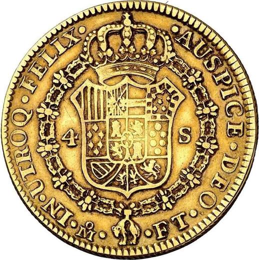Rewers monety - 4 escudo 1803 Mo FT - cena złotej monety - Meksyk, Karol IV