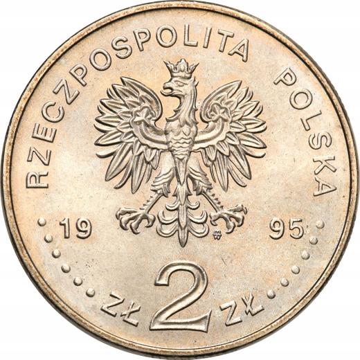 Anverso 2 eslotis 1995 MW ET "75 aniversario de la batalla de Varsovia" - valor de la moneda  - Polonia, República moderna