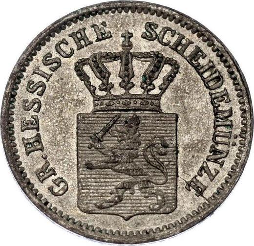 Avers Kreuzer 1865 - Silbermünze Wert - Hessen-Darmstadt, Ludwig III
