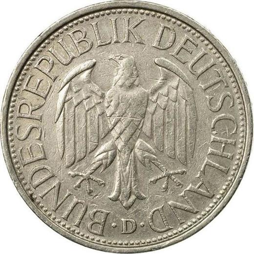 Rewers monety - 1 marka 1982 D - cena  monety - Niemcy, RFN