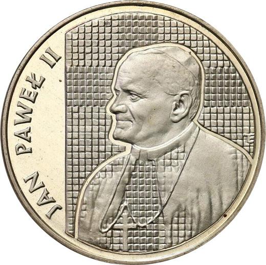 Reverso 10000 eslotis 1989 MW ET "JuanPablo II" Retrato busto Plata - valor de la moneda de plata - Polonia, República Popular