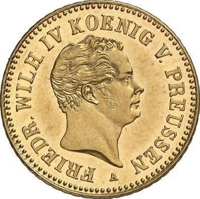 Аверс монеты - Фридрихсдор 1845 года A - цена золотой монеты - Пруссия, Фридрих Вильгельм IV