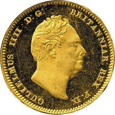 Аверс монеты - 3 пенса 1831 года "Монди" Золото - цена золотой монеты - Великобритания, Вильгельм IV