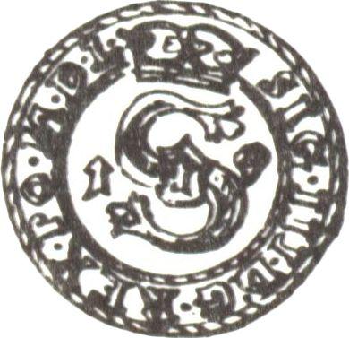 Аверс монеты - Шеляг 1619 года F "Всховский монетный двор" - цена серебряной монеты - Польша, Сигизмунд III Ваза