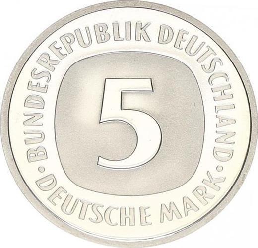 Anverso 5 marcos 1997 A - valor de la moneda  - Alemania, RFA