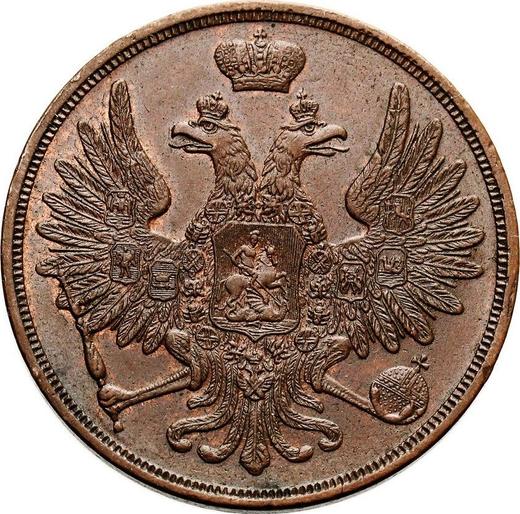 Avers 3 Kopeken 1857 ВМ "Warschauer Münzprägeanstalt" - Münze Wert - Rußland, Alexander II