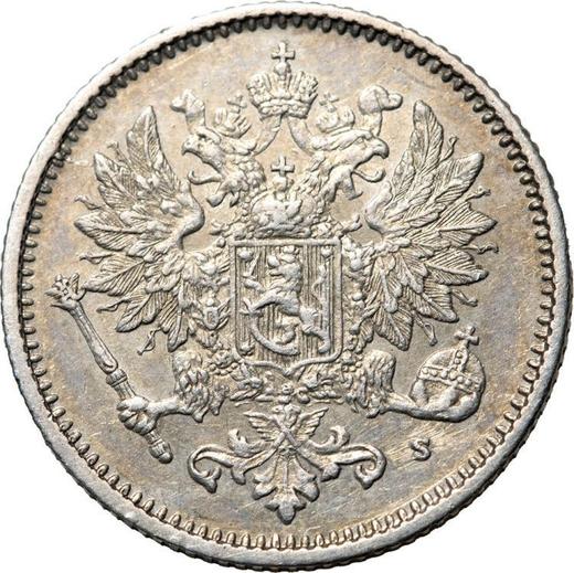 Аверс монеты - 50 пенни 1872 года S - цена серебряной монеты - Финляндия, Великое княжество