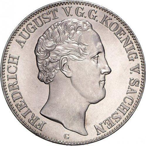 Аверс монеты - 2 талера 1841 года G "Премия за трудолюбие" - цена серебряной монеты - Саксония-Альбертина, Фридрих Август II