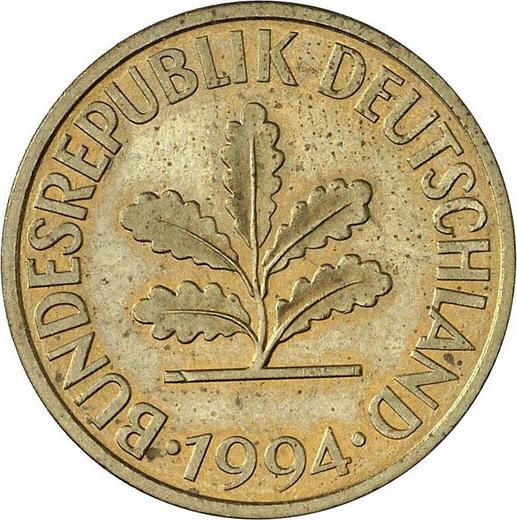 Reverse 10 Pfennig 1994 G -  Coin Value - Germany, FRG
