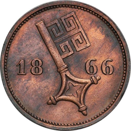 Аверс монеты - 2 1/2 шварена 1866 года - цена  монеты - Бремен, Вольный ганзейский город