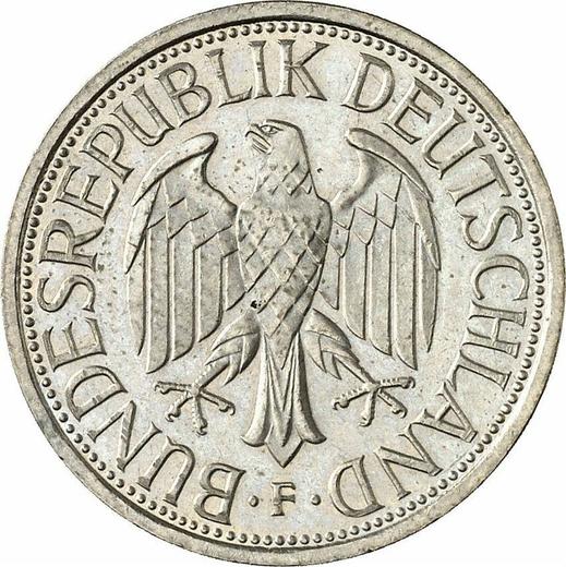 Rewers monety - 1 marka 1990 F - cena  monety - Niemcy, RFN