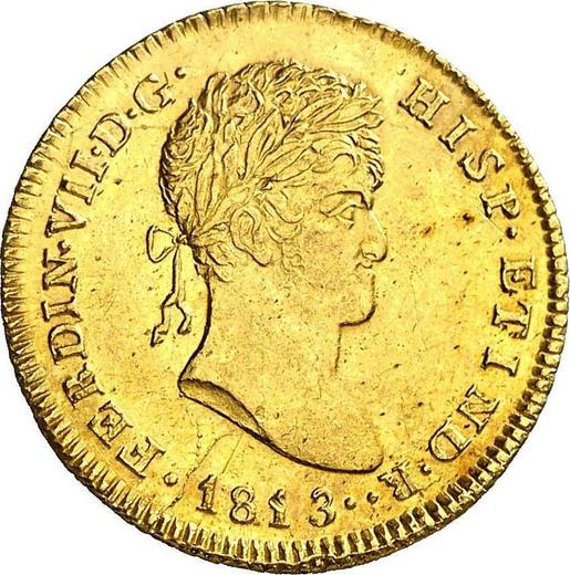 Аверс монеты - 2 эскудо 1813 года C SF "Тип 1811-1813" - цена золотой монеты - Испания, Фердинанд VII
