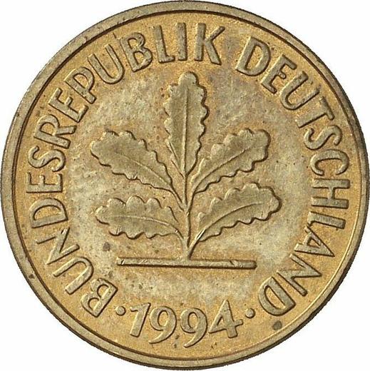 Reverso 5 Pfennige 1994 D - valor de la moneda  - Alemania, RFA