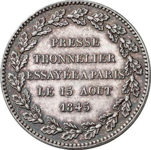 Revers Probe Modul des Rubels 1845 "Werkstatt Tonnelier" Neuprägung Silber Glatter Rand - Silbermünze Wert - Rußland, Nikolaus I