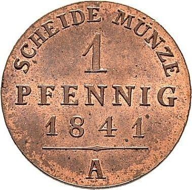 Реверс монеты - 1 пфенниг 1841 года A - цена  монеты - Саксен-Веймар-Эйзенах, Карл Фридрих