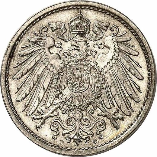 Reverso 10 Pfennige 1908 D "Tipo 1890-1916" - valor de la moneda  - Alemania, Imperio alemán