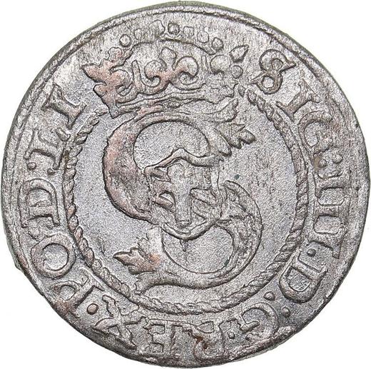 Аверс монеты - Шеляг 1594 года "Рига" - цена серебряной монеты - Польша, Сигизмунд III Ваза