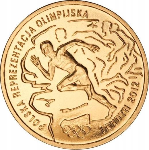 Реверс монеты - 2 злотых 2012 года MW "Польская сборная на XXX О Олимпийских играх - Лондон 2012" - цена  монеты - Польша, III Республика после деноминации