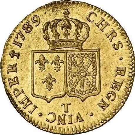 Rewers monety - Podwójny Louis d'Or 1789 T "Typ 1785-1792" Nantes - cena złotej monety - Francja, Ludwik XVI