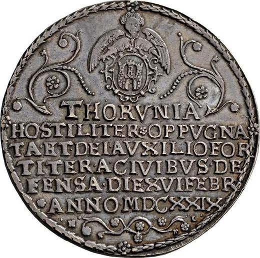 Reverso Tálero 1629 HL "Asedio de Torun" - valor de la moneda de plata - Polonia, Segismundo III
