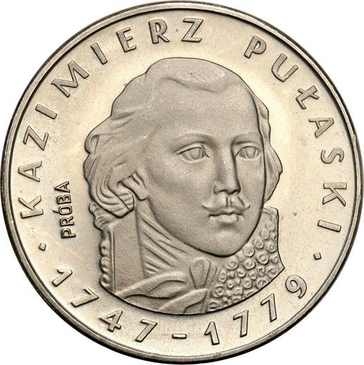 Reverso Pruebas 100 eslotis 1976 MW "Kazimierz Pułaski" Níquel - valor de la moneda  - Polonia, República Popular
