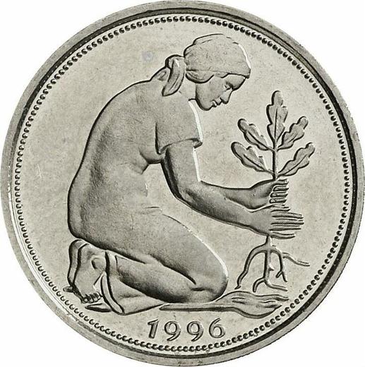 Reverse 50 Pfennig 1996 D -  Coin Value - Germany, FRG