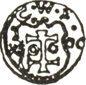 Реверс монеты - Денарий 1600 года CWF "Тип 1588-1612" - цена серебряной монеты - Польша, Сигизмунд III Ваза